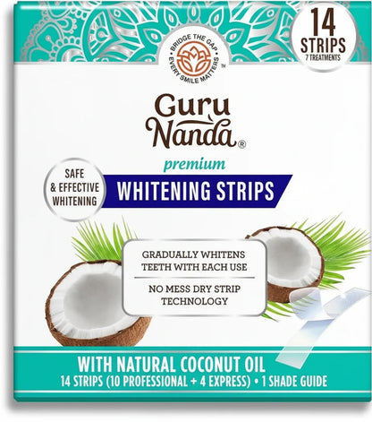GuruNanda Pure Radiance: Gentle Coconut Oil Whitening Strips for Your Vibrant Smile