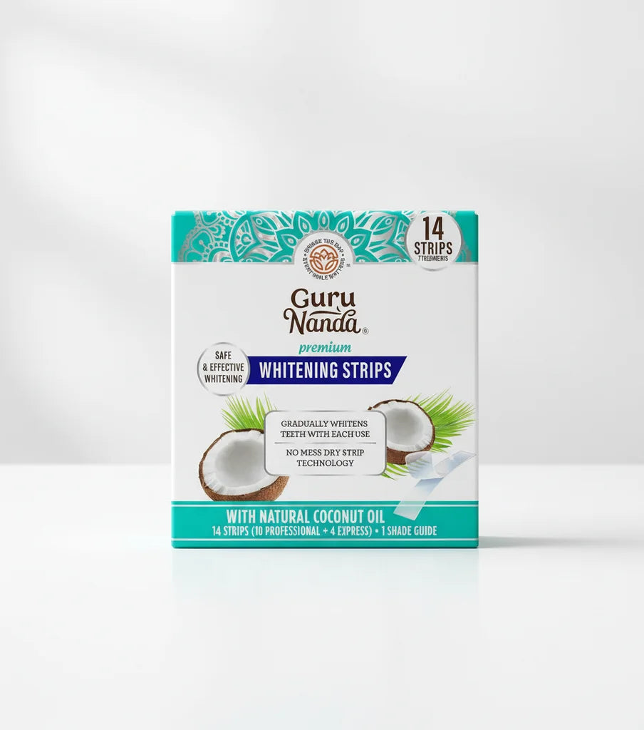 GuruNanda Pure Radiance: Gentle Coconut Oil Whitening Strips for Your Vibrant Smile